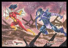 2013 Marvel Greatest Battles Spider-Woman & Hawkeye Jomar Bulda 2 Panel Sketch picture