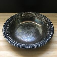 Vintage 1950s Reed & Barton EPNS Round Ornate Silver Shallow Bowl / Dish 6