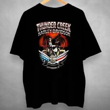Harley Davidson Thunder Creek T-Shirt Men’s Extra Large Black Short Sleeve picture