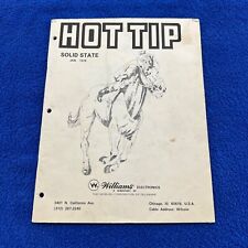 Williams Hot Tip Pinball Manual Original Vintage Schematics Book Parts A8 picture