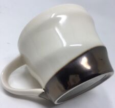 Starbucks 2013 Cream With Bronze Metallic Swirl Band 12 oz Coffee Cup Mug picture
