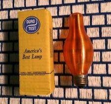new 75w AMBER H19 chimney LIGHT BULB spun glowescent 75H19  Duro-Lite DURO-TEST picture