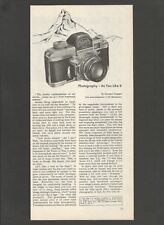 ALPA REFLEX Model 6 Swiss camera - 1958 Vintage Print Ad picture