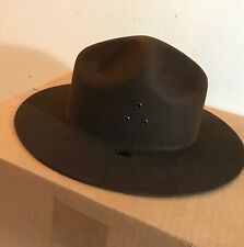  SHERIFF -F40 STRATTON Brown FUR FELT HAT / POLICE /MILITARY sz-7 1/4 LO picture