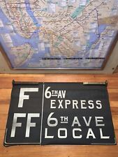 VINTAGE NY NYC SUBWAY ROLL SIGN R1/9 COLLECTIBLE F FF 6TH AVENUE EXPRESS LOCAL picture