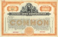 Savage Arms Corp. - Specimen Stock Certificate - Extremely Rare - Specimen Stock picture