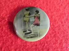 Vintage  Celluloid Advertising Pocket Mirror,  Women in bathing suits picture