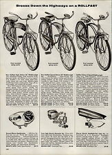 1959 PAPER AD 2 PG Rollfast Bicycle Super Deluxe Special Tank Light Book Rack picture