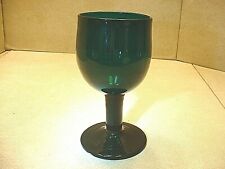 Antique 18Th / 19ThC English Blown Wine Stem in Deep Blue Green Color picture