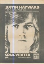 MMBK4 ADVERT A3 16X12 JUSTIN HAYWARD : SONGWRITER picture