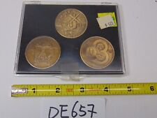 1970's  NASA SKYLAB  IN CASE COMMEMORATIVE COINS MEDALS QTY 3 BRONZE 1973 picture
