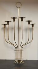 Tommi Parzinger Brass Six Hole Candle Holder Sconce Mid Century Candelabra (R) picture