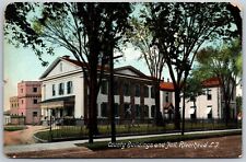 Vtg Riverhead Long Island New York NY County Buildings & Jail 1910s Postcard picture