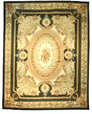 12x15 Aubusson New Ivory Flat-weave Handmade Rug B-78827 picture
