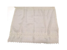 Vintage 2 curtain sections white open weave 23x27 in Pocket For Rod picture