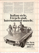 1969 Peugeot 504 Sedan Vintage Magazine Ad picture