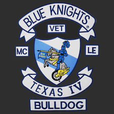 Blue Knights Texas Iv Bulldog MC Large Embroidery Punk Biker Patch Sticker Rider picture