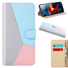 Splice Leather Wallet Phone Case For iPhone 13 12 11 Pro Max XR X 6 7 8 SE picture