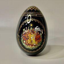 Vintage Russian ( Ukrainian) Fairytale Egg “Ruslan And Ludmila” 24-karat-gold picture