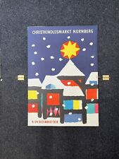 RARE 1959 German Christmas Celebration – Original Vintage Holiday 33 X 23 picture