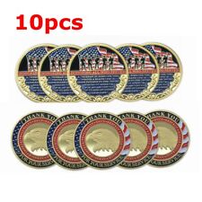10pcs Thank You for Your Service Military Appreciation Veteran Challenge Coins picture