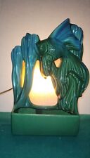 REDUCED Royal Haeger MCM TV/Mantle/Desk Lamp Angelfish, Green Agate Glaze, EXC picture