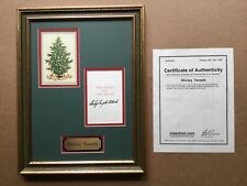 Very Rare Shirley Temple Signed Custom Framed Christmas Card - R&R - PSA/DNA COA picture