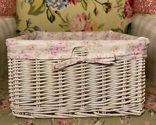 Rachel Ashwell Simply Shabby Chic Floral Lined Wicker Storage Basket 12