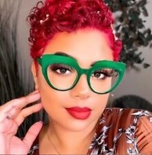 Green Cat Eye Fashion Glasses (Oval) picture