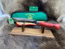 1990 Puma 6363 Vintage Sea Hunter Red Handle Knife & Leather Sheath Min N Pouch picture