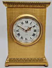 Vintage Working IMHOF Lexon Swiss 15J Gilt Brass Fancy MCM 8 Day Carriage Clock picture