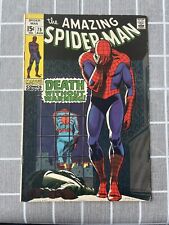 The Amazing Spider Man #75 Death Without Warning Vintage Marvel 1969 VF+ picture