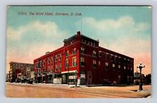 Aberdeen SD-South Dakota, The Ward Hotel Advertising Vintage c1912 Postcard picture