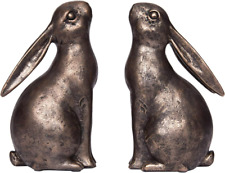 Decorative Resin Rabbit Bookends, Bronze, Set of 2,in The Living Room, Office picture