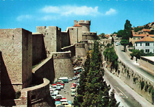 Dubrovnik Croatia, Old Town Stone Walls, Old Cars, Vintage Scalloped Postcard picture