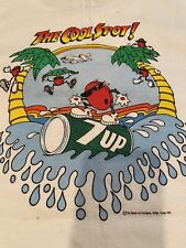 VINTAGE 7-up T SHIRT, THE COOL SPOT,1991 ANIMATED GRAPHICS,SINGLE STITCH picture