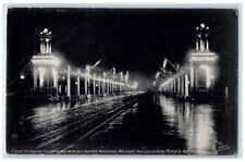 c1910 Court Honor Illuminated President Wilsons Inauguration Washington Postcard picture
