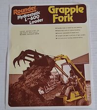 Rounder Hydrostatic L-600 Loader Grapple Fork Brochure Page picture
