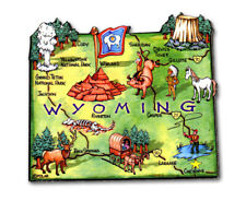 Wyoming Artwood State Magnet Souvenir by Classic Magnets picture