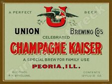 Champagne Kaiser Beer Label Union Brewing Co. 18