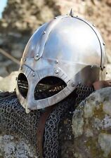 Medieval Viking Warrior Helmet ~ Battle Ready Norman Helmet ~ Handmade Steel Hel picture