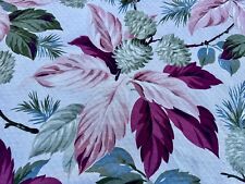 Dreamy 30's LUXE Leafy Hollywood Regency Pinecones GLAM Barkcloth Vintage Fabric picture