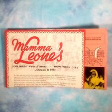 Vintage Folded Paper Restaurant Menu - Mamma Leone's New York City picture