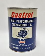 Castrol High Performance Snowmobile Oil 32 Fl. Oz. Cardboard Can NOS picture