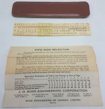 Vintage 1936 Early Plastic Ross Pipe Size Selector For Steam & Water w Sleeve picture