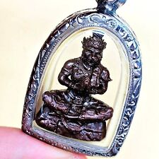 Miniature Lersri Puseir Tiger Head Payak Kaoaor Shield Be2565 Thai Amulet #17861 picture