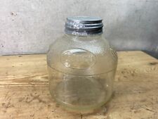 VINTAGE TEXTURED CRISCO JAR CONTAINER - 52 oz. CLEAR GLASS -  5 3/4