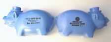 Piggy Banks Piedmont National Bank Pitts Auto Sales South Carolina Blue Plastic picture