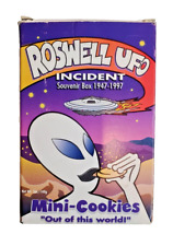 Roswell Incident Souvenir Box 1947-1997 Mini Cookies Sante Fe Cookie & Snack Co picture