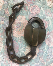 SC THOMPSON CONCORD MANCHESTER & LAWRENCE RAILROAD BRASS PADLOCK PAT. 1855 picture